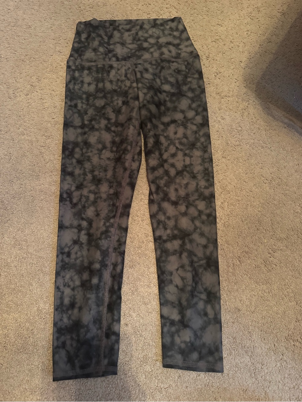 Evolution and Creation Kids Black Tie-Dye High-Waist Leggings